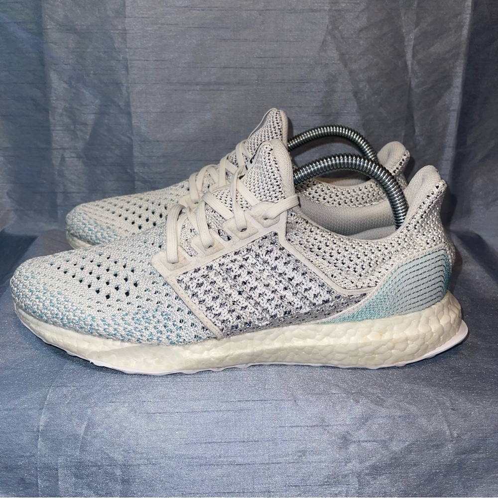 Men's Adidas Ultra Boost Clima Parley White Blue Size 8 BB7076